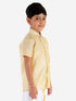 Boys' Parmesan Silk Short Sleeves Ethnic Shirt